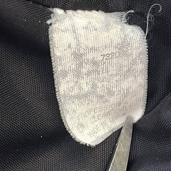 Vintage J Percy Womens Merino Wool Pea Coat Classic Black Size 8 Nautical Anchor - Picture 8 of 11